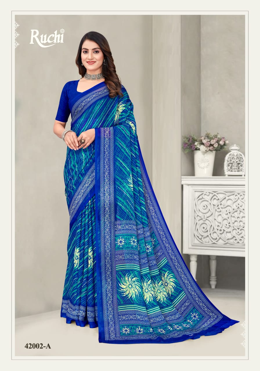 Star Chiffon Vol 192 By Ruchi Chiffon Surat Daily Wear Saree Wholesale Market